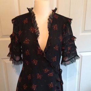 Zara Black chiffon dress